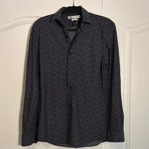 Zara Monochrome Patterned Long Sleeve Shirt